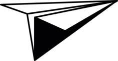 Paper Plane Perspective Line Tracing Svg Vector, Free Vectors File
